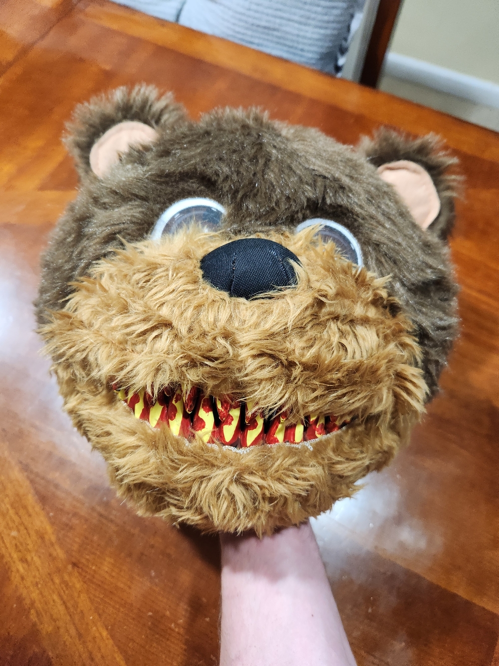 Mouth Moving, Teddy Bear Mask.